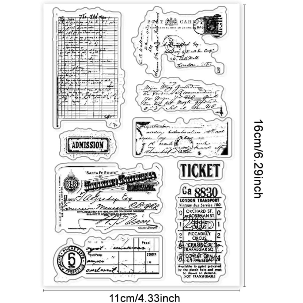 Art Craft Activity - Stempel Transparan Retro untuk Pembuatan Kartu,