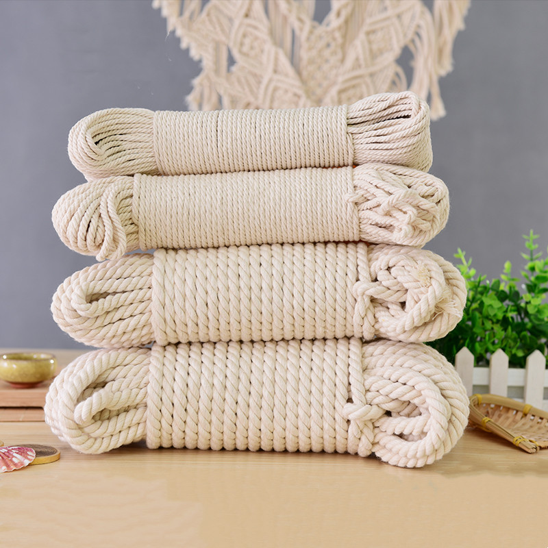 Macrame Cord Cotton - 1-25M Tali Lilit Katun Alami 1.5-20Mm