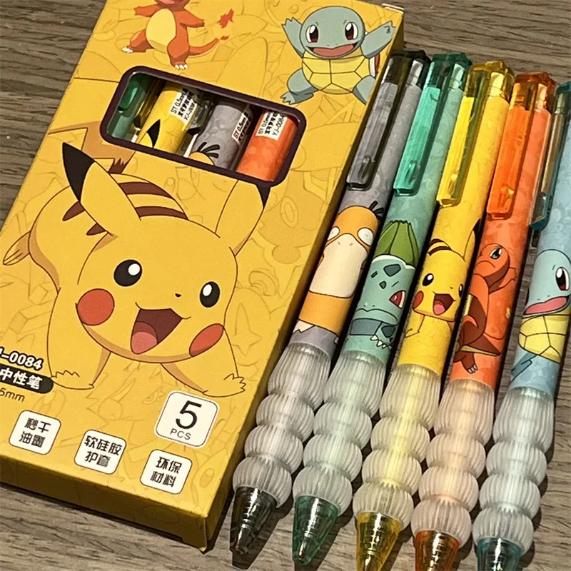 Calligraphy Pen Set - 5 Buah Set Pena Gel Pikachu