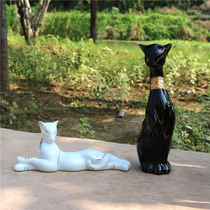 Art Craft Cat - Patung Kucing Bastet Dewi Porselen Abstrak