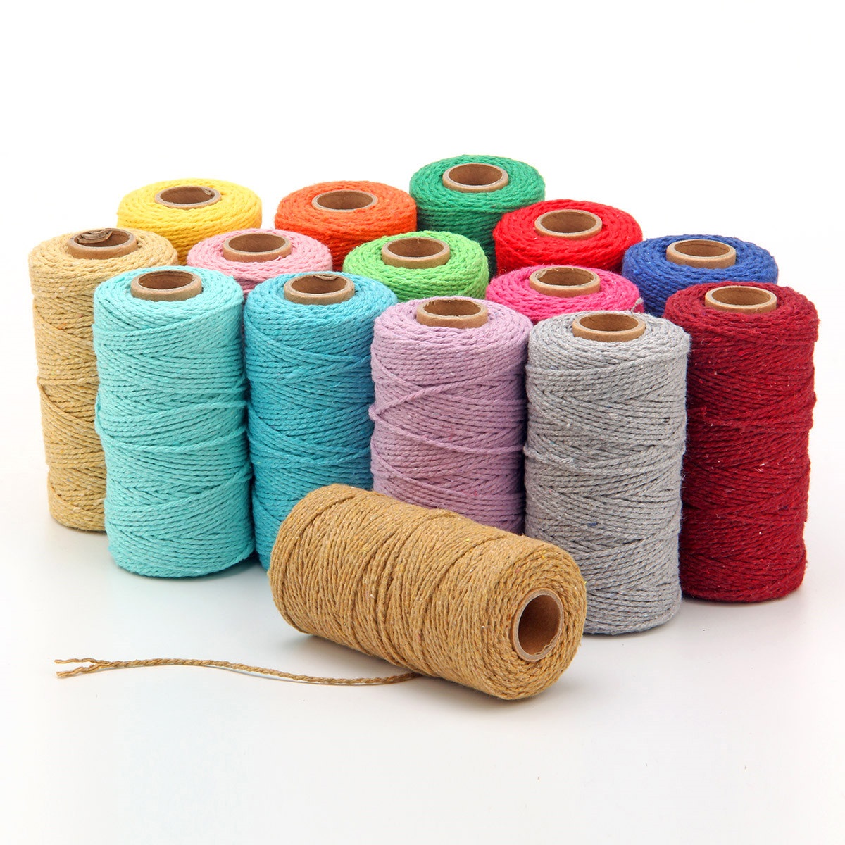 Macrame Cord Cotton - Tali 2mm tali Pilin-kabel 100m tali