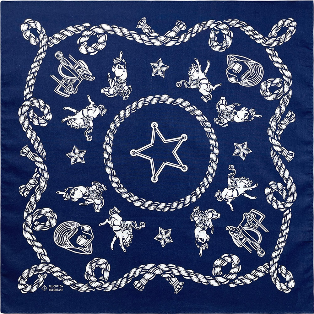 Art And Craft Hair - Navy Blue syal persegi katun Hip