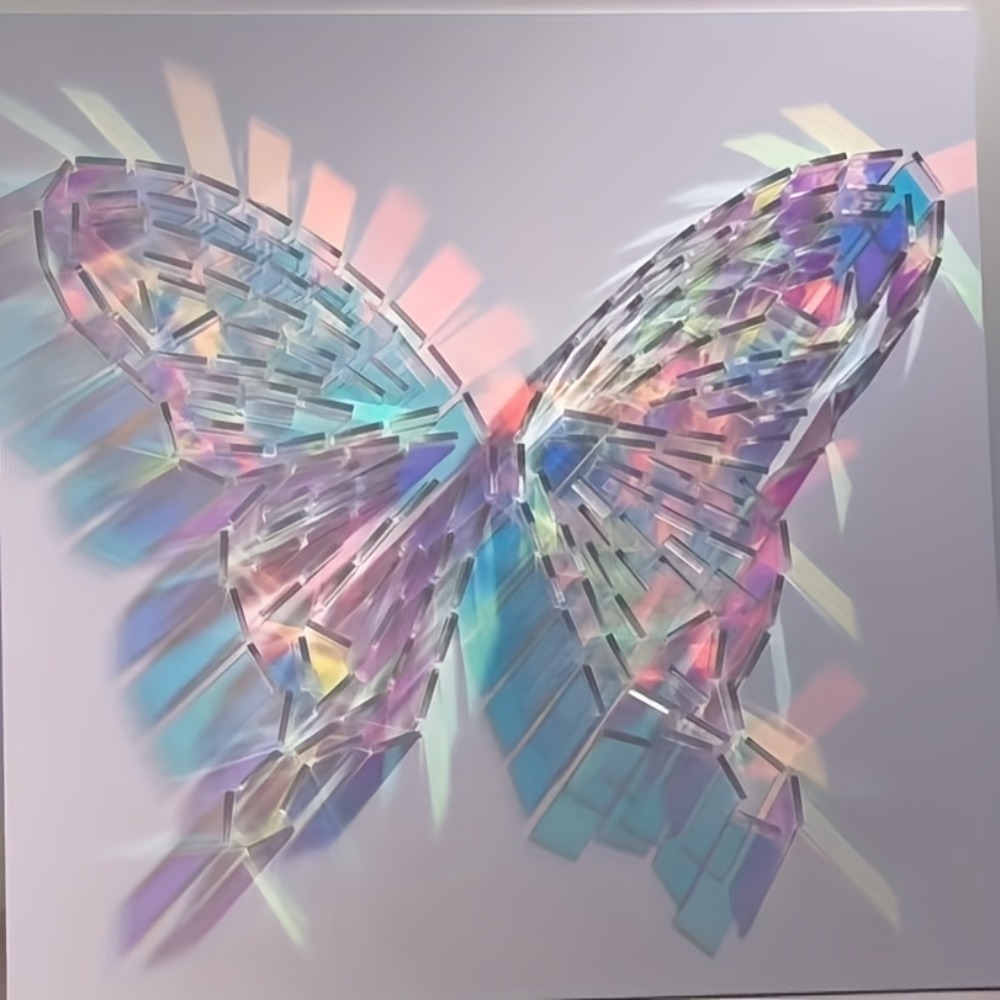 Art Craft Activity - Ubin Cermin Akrilik Iridescent 30x30mm Potongan