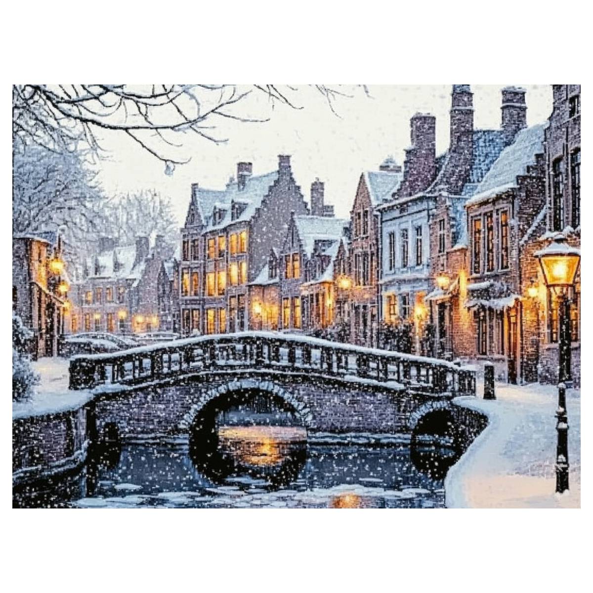 Art Craft Winter - Kota di Musim Dingin 30X40CM/11.8X15.7in Kit