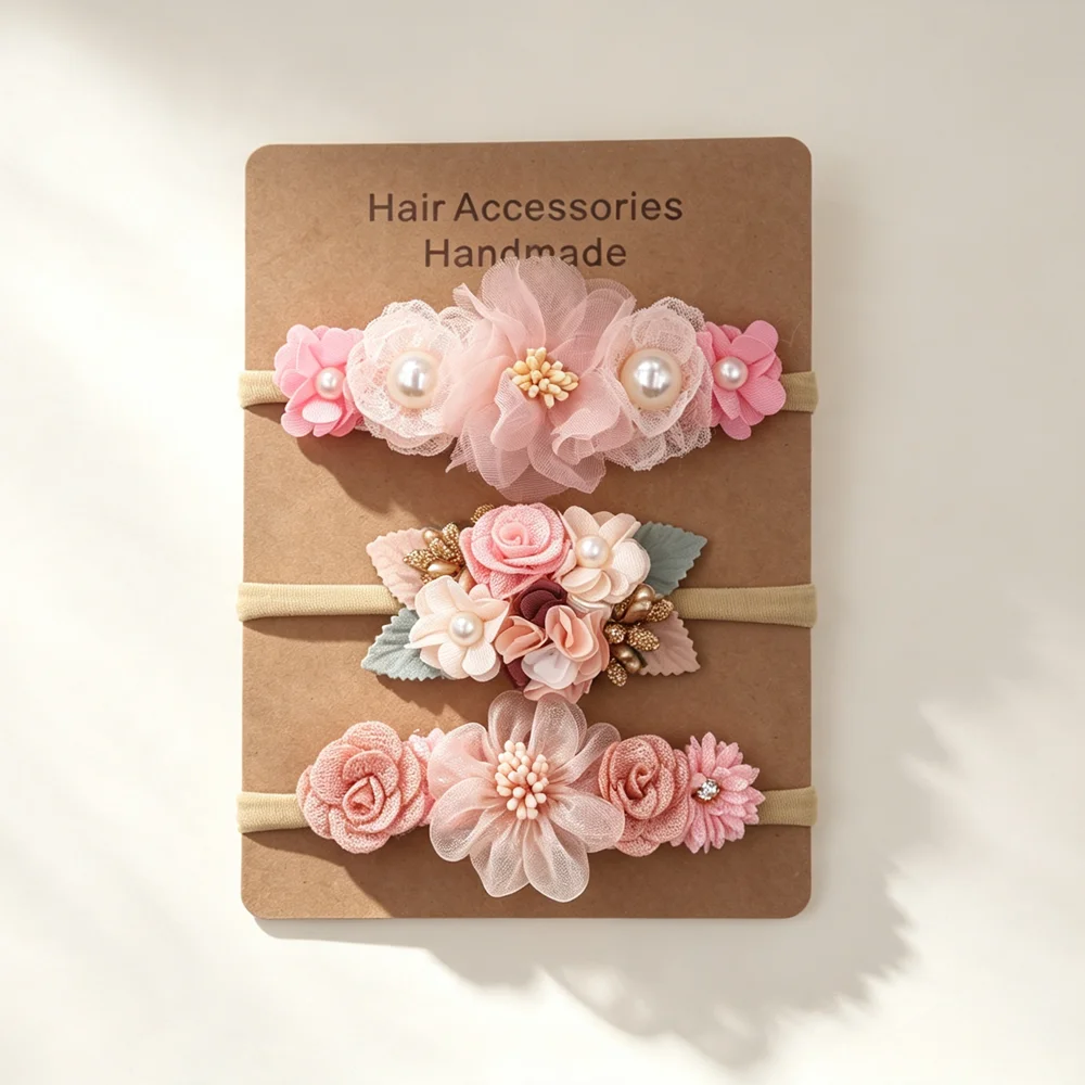 Art And Craft Hair - 3pcs Set Bando Elastis Bayi Perempuan,