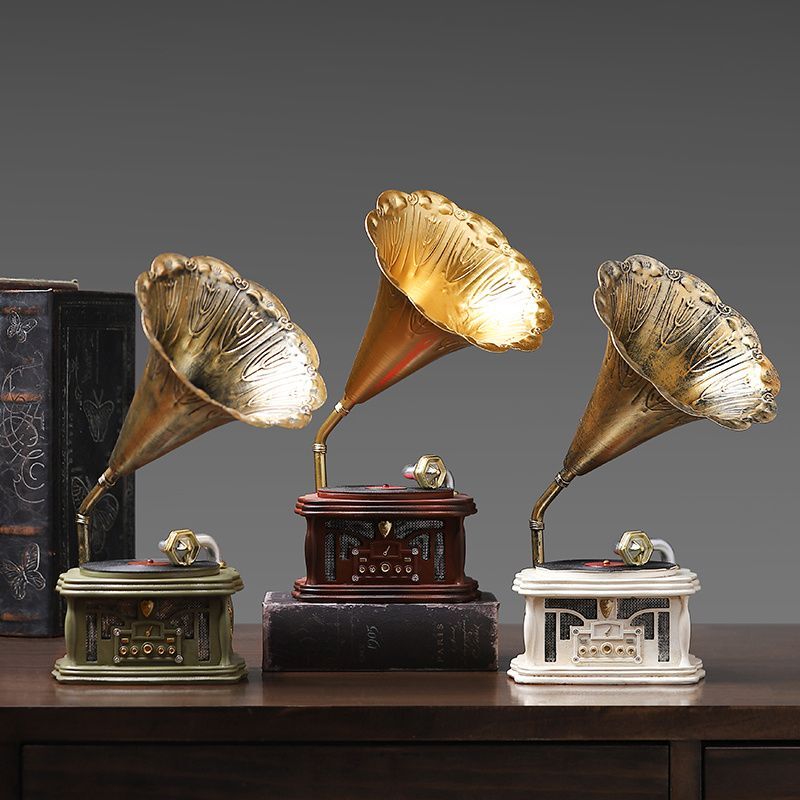 Tv Art And Craft - Gramofon tanduk Retro klasik antik, dekorasi