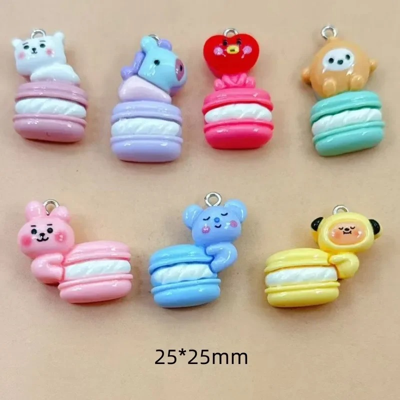 Art Craft Activity - 10pcs Aksesoris Resin Kartun Campuran, Liontin