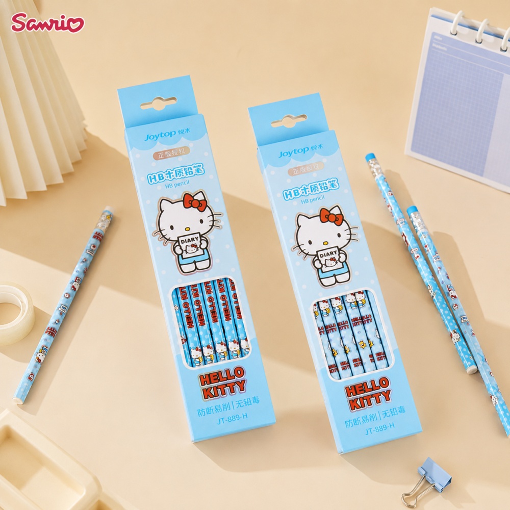 Calligraphy Pen Set - Pensil Kayu Lucu Sanrio Hello Kitty