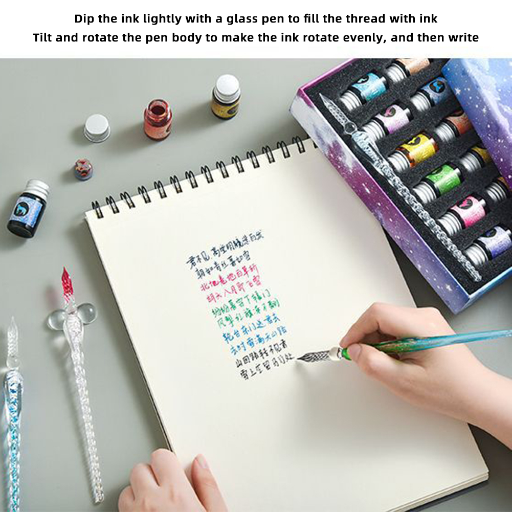 Kaligrafi kaca Set tinta pena  - Calligraphy Pen Set ulasan dan harga