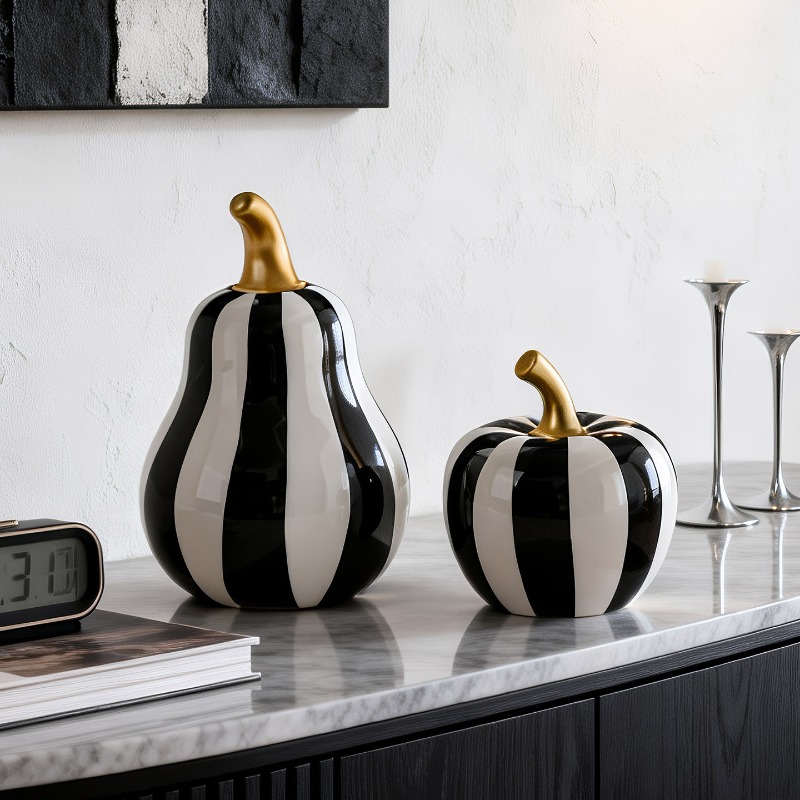 Ornamen Keramik Bergaris Hitam - Tv Art And Craft ulasan dan harga