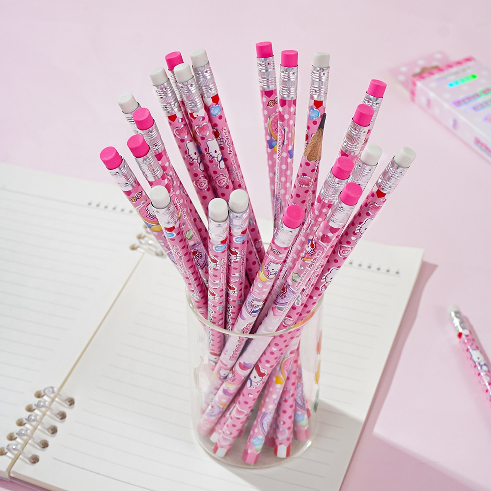 12 Buah Pensil HB Sanrio Hello - Calligraphy Pen Set ulasan dan harga
