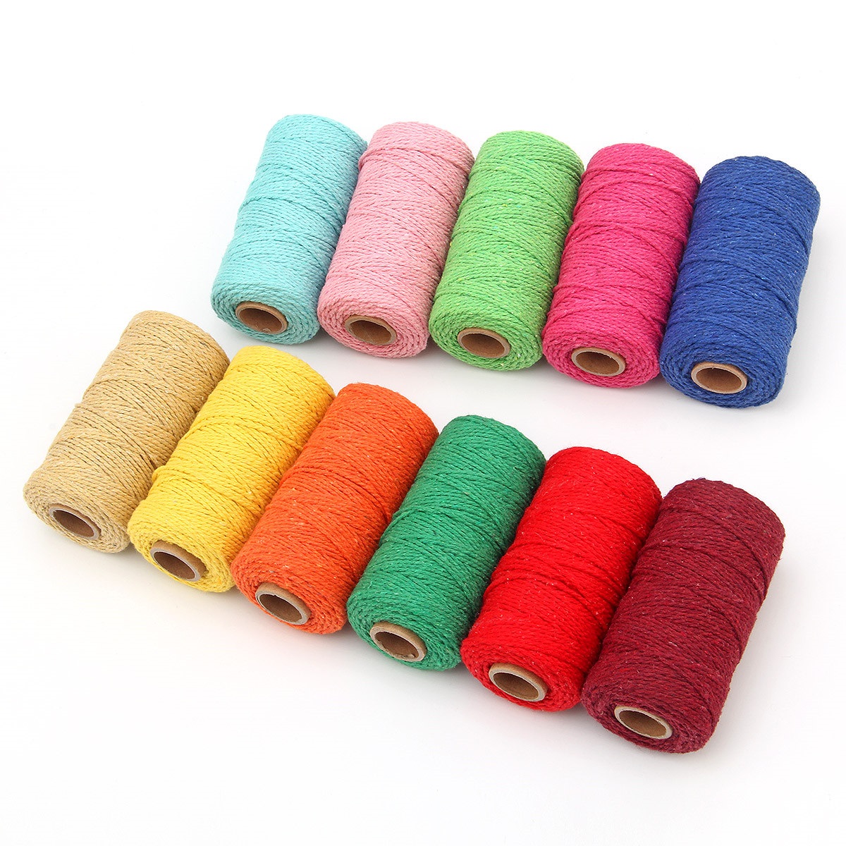 Tali 2mm tali Pilin-kabel 100m - Macrame Cord Cotton ulasan dan harga