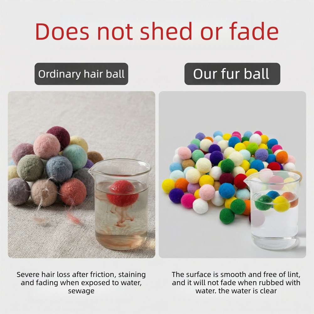 Multicolor Craft Pompom Balls  - Art Craft Cat ulasan dan harga