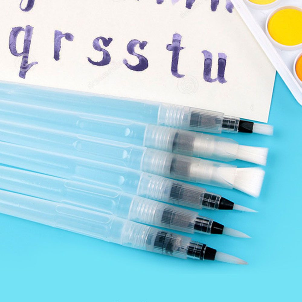 6Pcs/set Pena Kuas Isi Ulang U - Calligraphy Pen Set ulasan dan harga