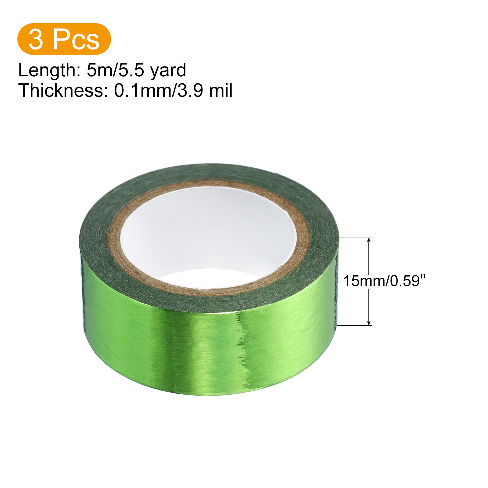 3 gulungan 15mm x 5m logam pit - Art Craft Stationery ulasan dan harga