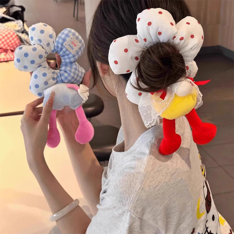 Scrunchie bunga besar bergamba - Art And Craft Hair ulasan dan harga