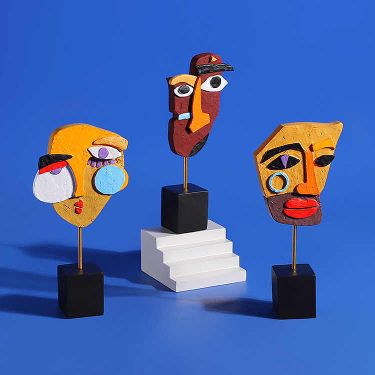 Patung Abstrak Wajah Manusia K - Tv Art And Craft ulasan dan harga