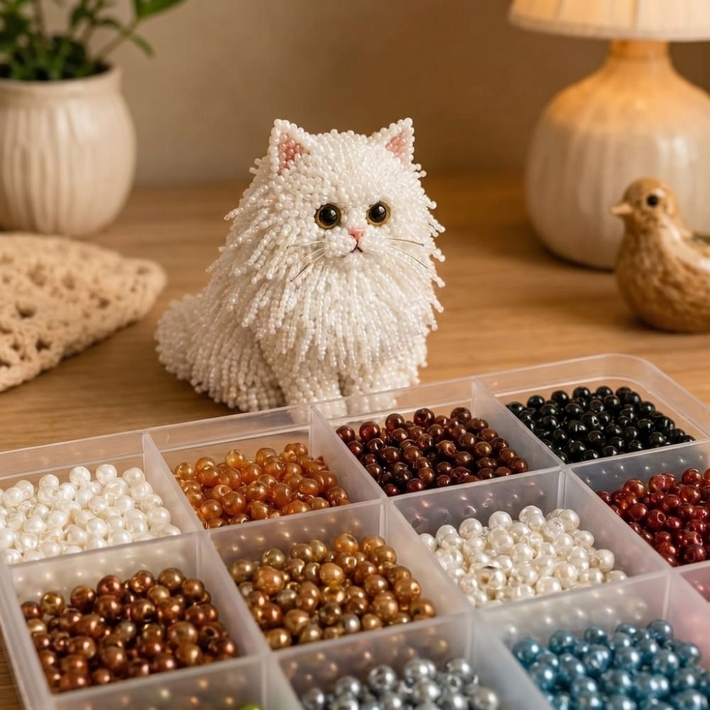 Kit Sulaman Manik-Manik Hewan  - Art Craft Cat ulasan dan harga