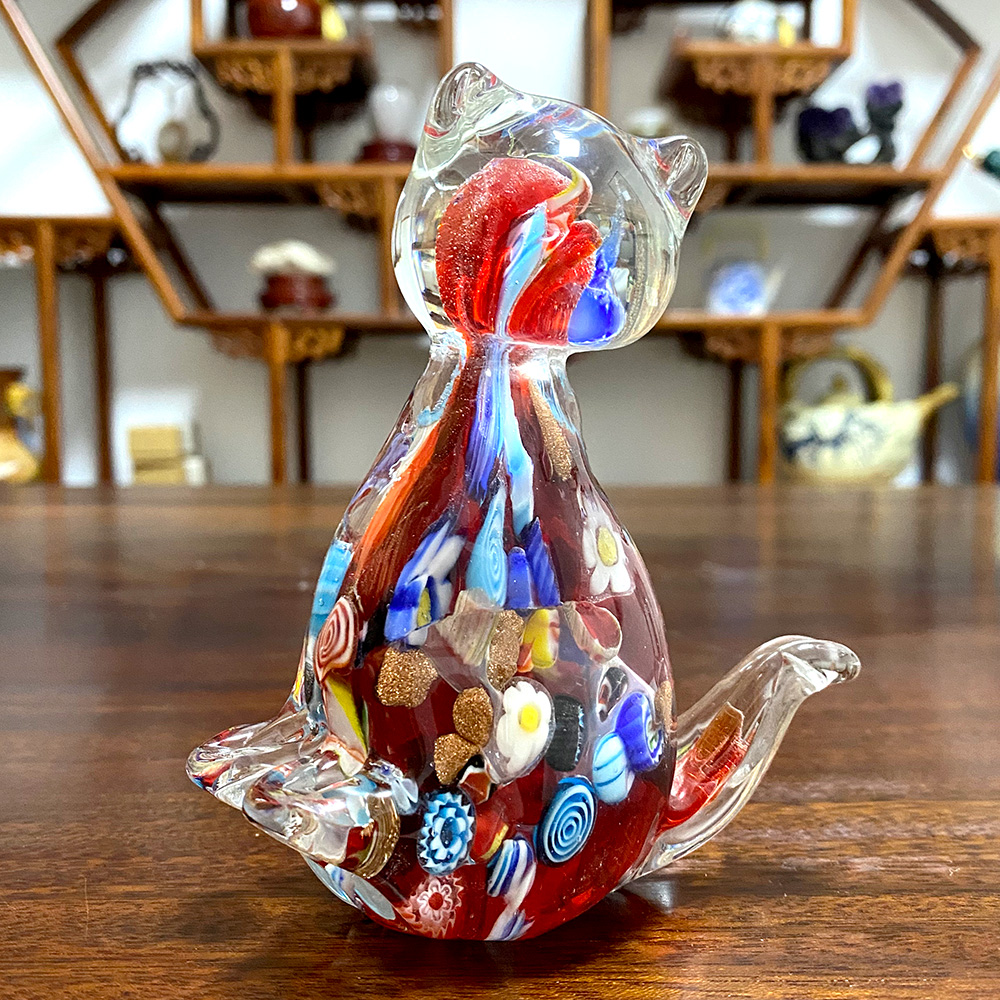 Seni Modern Tangan Ditiup Kaca - Art Craft Cat ulasan dan harga