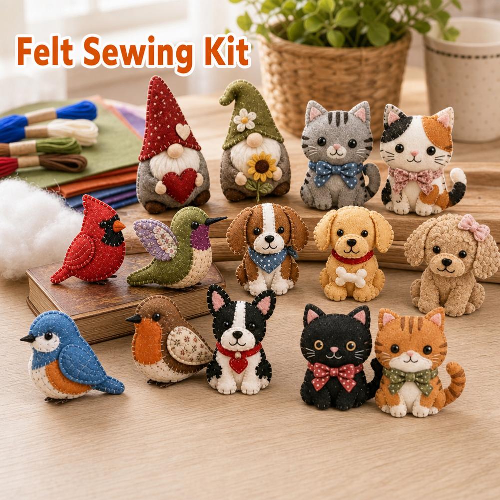 Kit Jahit Kain Hewan Kartun 3D - Art Craft Cat ulasan dan harga